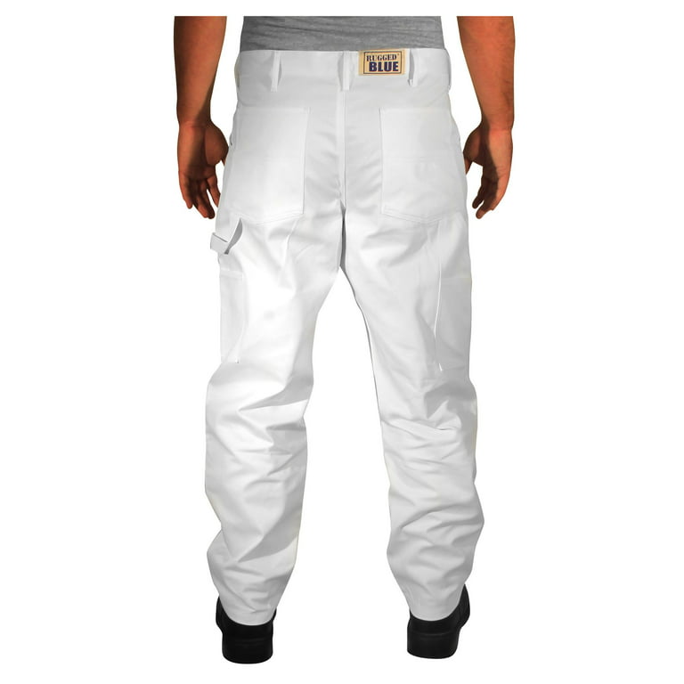 Rugged Blue Workwear Male Painters Pants Relaxed Fit - Men White
