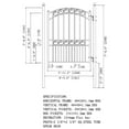 thumbnail image 5 of ALEKO Paris Style Steel Dual Driveway Combo Gate 12 x 6 ft  with Pedestrian Gate, 5 of 11