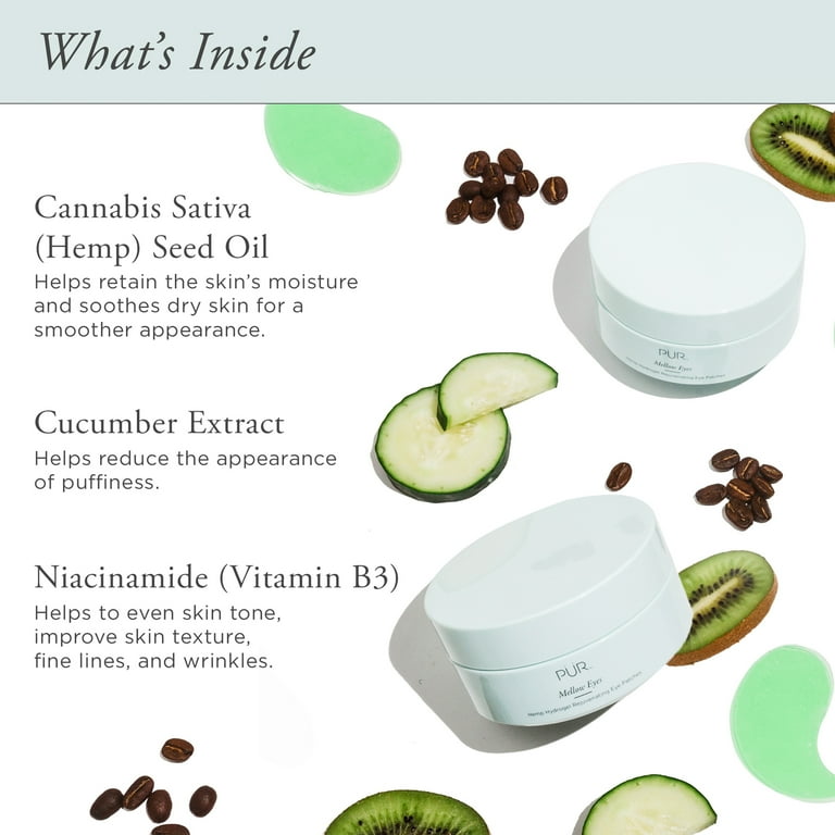 Pur Mellow Eyes Hemp Hydrogel Rejuvenating Under Eye Mask Face