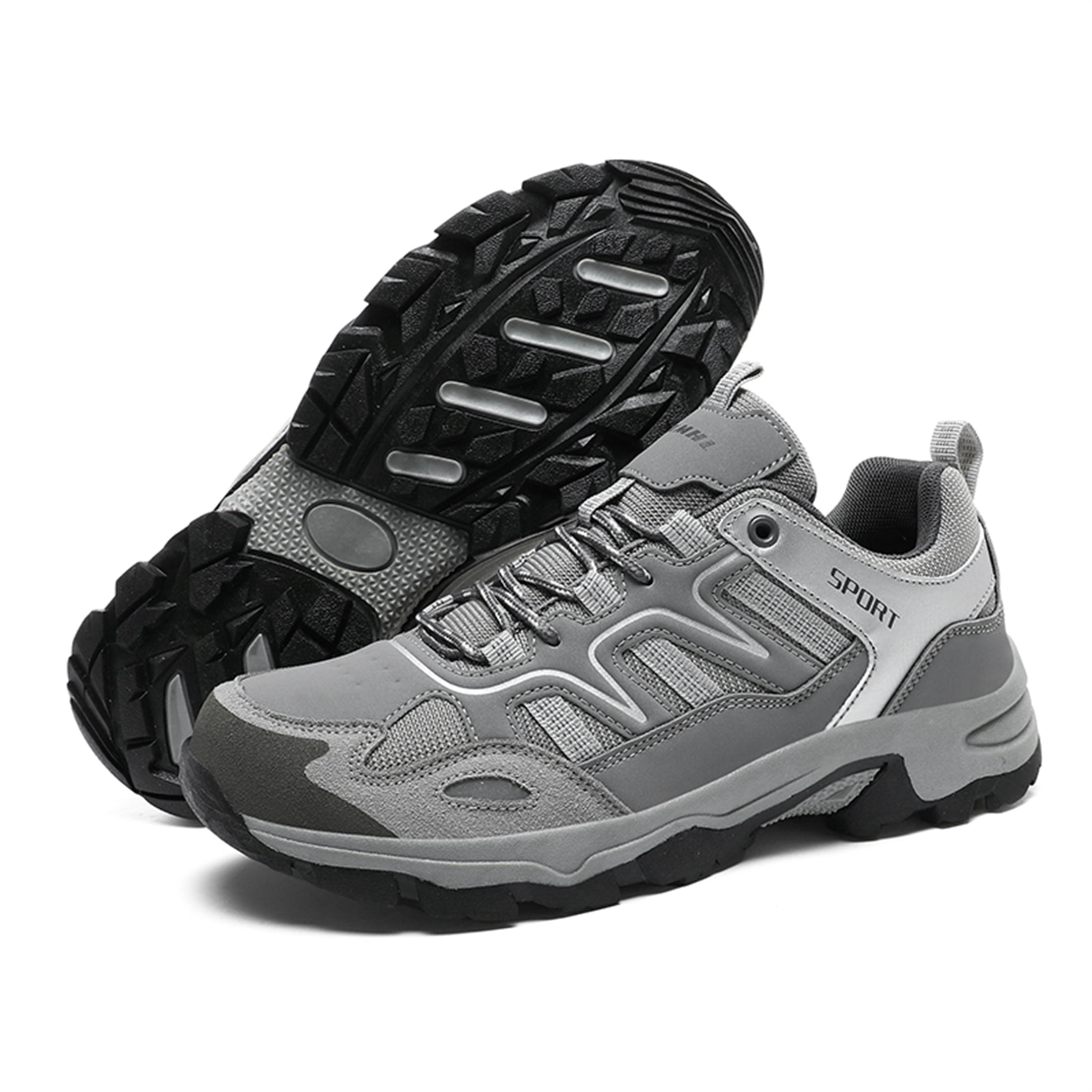 LASUDRAA Mens Womens Non-Slip Hiking Shoes Breathable Lightweight Outdoor Trekking Sneakers for Walking Camping