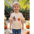thumbnail image 4 of RUINIXCW Toddler Baby Boy Girl Halloween Shirt Outfit Kids Baby Boys Girls Summer Fall T Shirt Clothes Pumpkin Ghost Embroidery Short Sleeve Shirts Pullover Top, 4 of 9