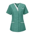 thumbnail image 4 of Top exfoliante Yuyangstore uniforme de enfermería Verde Talla L, 4 of 8