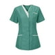 thumbnail image 4 of Las mujeres friegan la ropa de trabajo del cuidado fácil para el salón de belleza de la tienda de mascotas del trabajador del hotel del SPA Verde m, 4 of 10