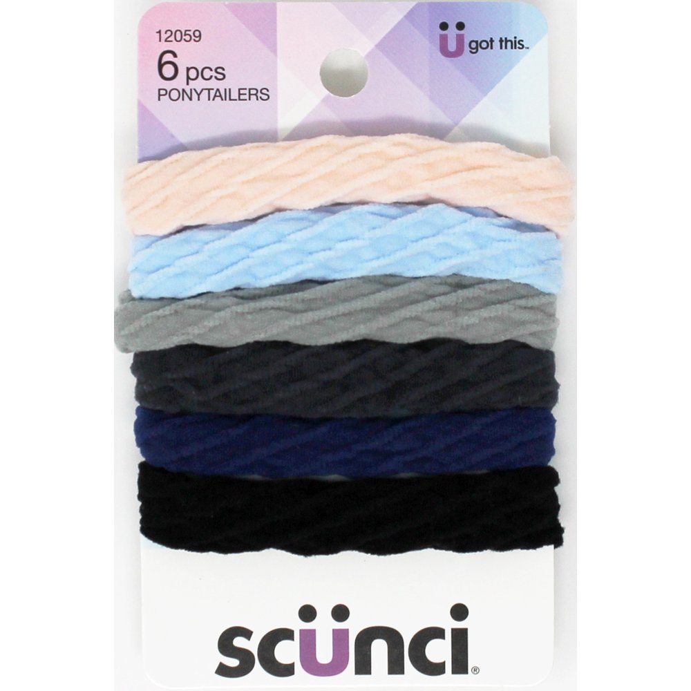 Scunci Everyday & Active NoDamage Hair Elastics Scrunchies Ponytailers