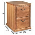 thumbnail image 3 of Martin Furniture Huntington Oxford 2 Drawer Wood File Cabinet Natural, 3 of 5