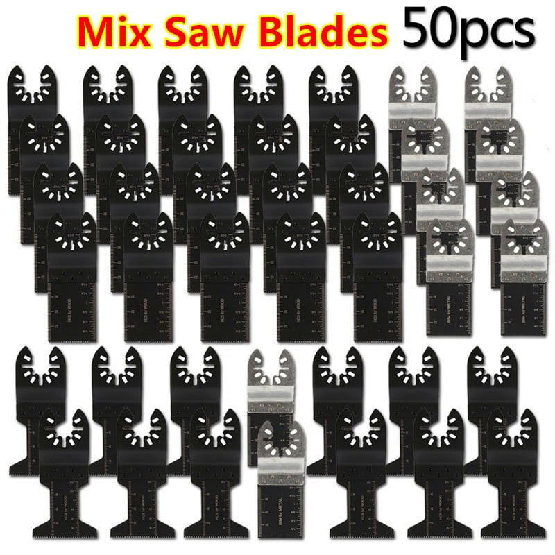 50pcs Oscillating Multi Tool Carbon Steel Saw Blades Cutter For Wood Plastic