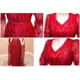 thumbnail image 3 of Kurdish Women’s Sequined Maxi Dress with Waist Chain, Elegant Evening Gown for Newroz, Weddings & Parties., 3 of 7