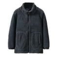 thumbnail image 2 of Antinious Kids Winter Jacket,Winter Coat for Boys Girls,Children's Home Clothes Long Sleeved Round Neck Top+elastic Pants Two-piece Set Kids Jumpsuit Children's Clothing,Dark Gray,170, 2 of 5