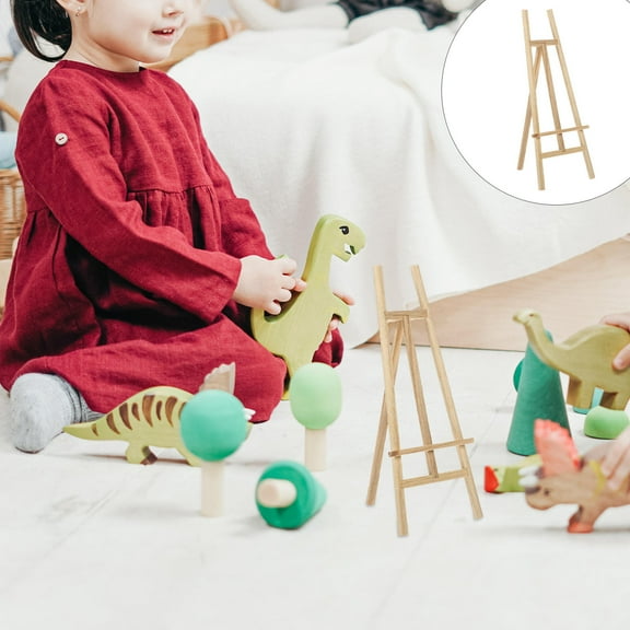 LOLIPPYY Small Wood Easel Model Painting Stand Beige 1Pack for Home Furnishing