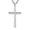 Silver, variant on Large Cross Necklace for Men High Polished Stainless Steel Heavy Oversize Gold Cross Pendant Christian Faith Jewelry Gift 7mm Cuban Chain