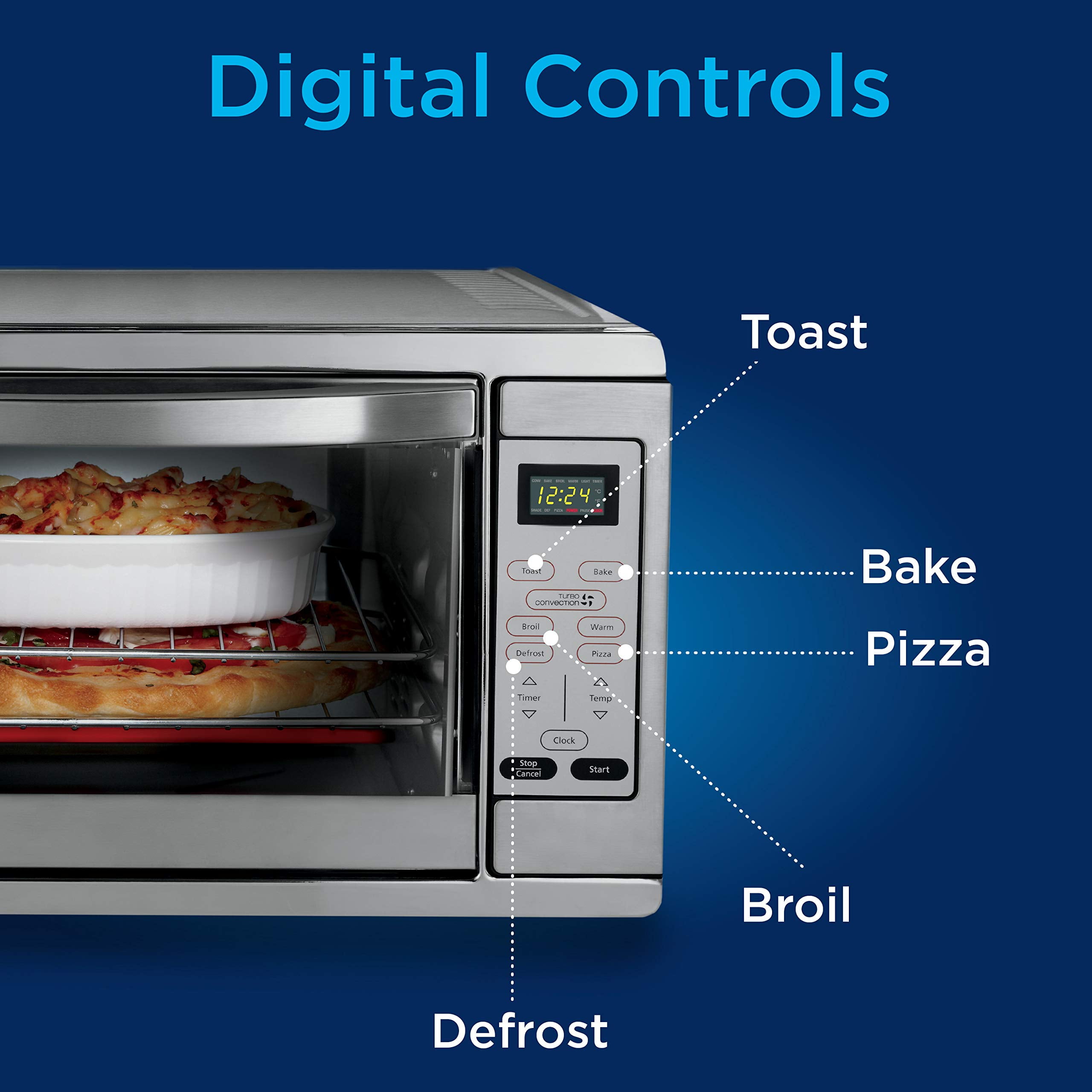 oster tssttvdgxl-shp extra large digital countertop oven, stainless steel