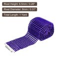 thumbnail image 2 of Uxcell Sew Stitch on Cone Spikes Studs Plastic Flat Back Spike Rivet Punk Trim Ribbon Sapphire 1 Yard, 2 of 6