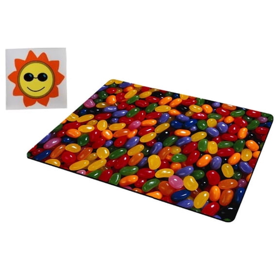Jellybean Mousepad Candy Mouse Pad with Sunshine Wearing Glasses Sticker, MP245