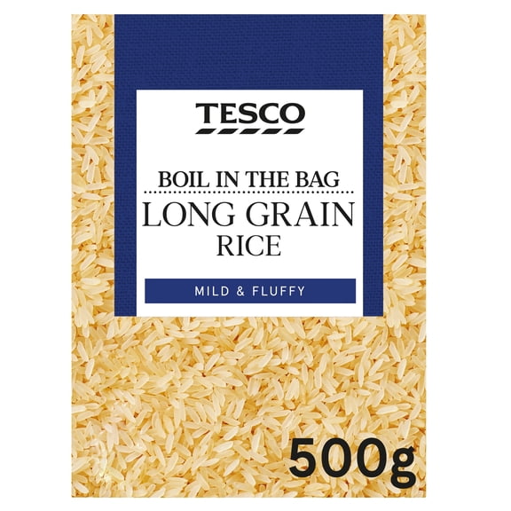 Tesco Boil In The Bag Long Grain Rice 4 X 125G, Imported from Britain