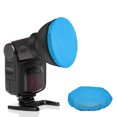 thumbnail image 1 of Uxcell 6.3" x 6.3" Soft Mini Flash Diffuser Cap, 2 Pack Universal Elastic Flash Diffuser Cover for Nikon DSLR Camera Flashlight, Blue, 1 of 6