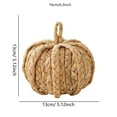 thumbnail image 3 of Hand-Woven Straw Pumpkin Decor - Braided Jute Ball with Twine Pattern for Coffee Table,Bookshelf,Rustic Fall Decor, 3 of 6