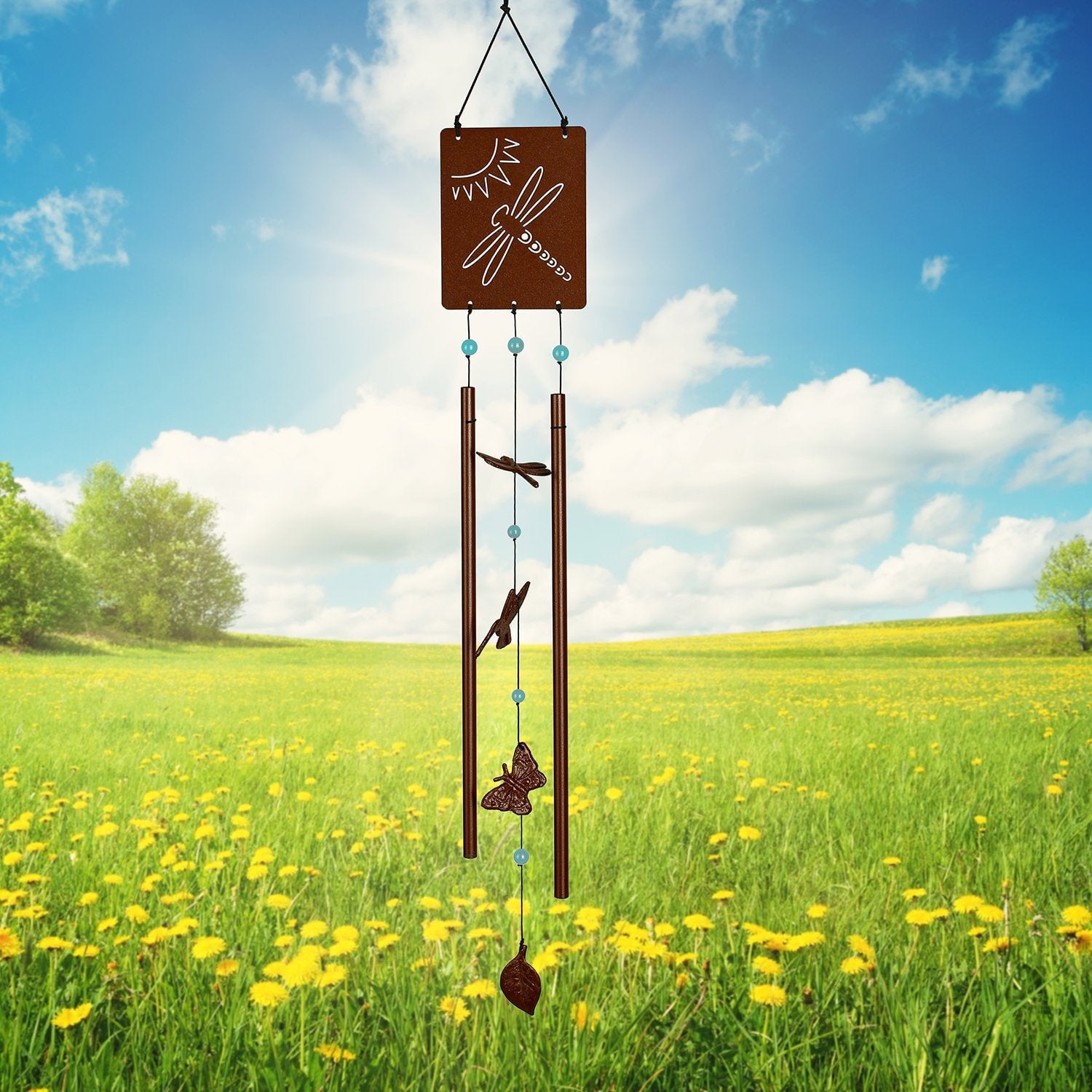 Woodstock Windchimes Victorian Garden Meadow , Wind Chimes For Outside, Wind Chimes For Garden, Patio, and Outdoor Décor, 30"L