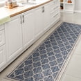 thumbnail image 5 of JONATHAN Y SANTA MONICA 2 x 10 Runner Rug, Trebol Moroccan Trellis Textured Weave - Navy/Gray, SMB109D-210, 5 of 6