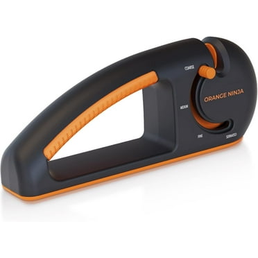 Orange Ninja Knife Sharpener - Adjustable Handheld Manual Kitchen Knife Sharpeners