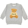 thumbnail image 2 of Inktastic Vintage Teddy Bear in Sweater with Christmas Trees Toddler Sweatshirt, 2 of 4