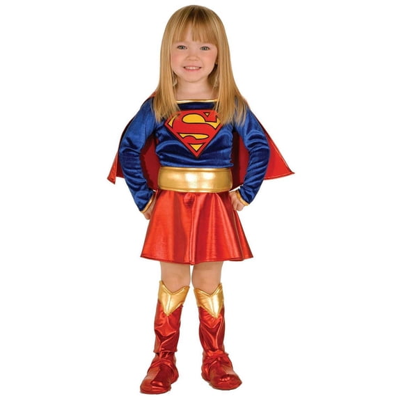 DC Super Heroes Supergirl Costume for Toddlers by Rubies, Girls 2T-4T