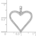 thumbnail image 4 of Real 14kt White Gold 1/6ct. Diamond Heart Pendant; for Adults and Teens; for Women and Men, 4 of 4