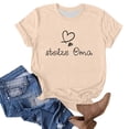 thumbnail image 4 of Mother's Day Summer Clothes Womens Clothes Short Sleeve Tee Mom/Mama Letter Printed Casual Base T Shirts Loose Fit (S, Beige 09), 4 of 4
