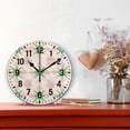thumbnail image 2 of Yayeee 10" Wall Clock Battery Operated Quartz Round Silent Non-Ticking Home Decor, Retro Green Stars, 2 of 6
