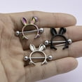 thumbnail image 2 of zttd pair nipple shields fangs design body jewelry steel barbell rings body jewelry accessories for women girls, 2 of 3