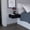 Black, variant on With Drawer - Quick Assembly - End Table for Bedroom - Saves Floor Area