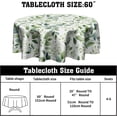 thumbnail image 2 of Light Green Leaf Round Tablecloth - Leaves Print Table Cloths 60 Inch Botanical Foliage Table Cover Decorative for Picnic Party Holiday Home, 2 of 7