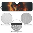 thumbnail image 5 of Uorisanigo Windshield Sun Shade for 2018-2024 Jeep Wrangler JL JLU & Gladiator JT-Blocks UV Rays Sunshades Heat Shield, Fire Wolf Print Car Sun Shade Keep Your Vehicle Cool, 5 of 7