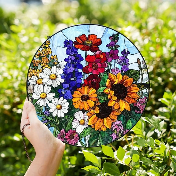 Peacock Stained Glass Suncatcher, Peacock Window Hanging, Mother's Day Gift, Gift Bird Lover Decor, Peacock Ornament, Garden Decor