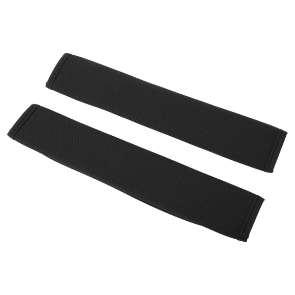 Unique Bargains Black Seat Belt Cover Pad Pana Leather 11.81inch Seatbelt Strap Cushion Shoulder Padding 2 Pcs