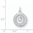 thumbnail image 2 of 925 Sterling Silver Brocaded Initial O Charm Pendant, 2 of 5