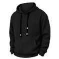 thumbnail image 4 of Puztloy Hoodies for Mens Sweatshirt Pullover Long Sleeve Lightweight Oversized Coat Winter Warm 2025 Black Hoodie(Available in Plus Size), 4 of 9