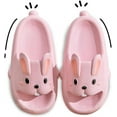 thumbnail image 2 of 1Pair Summer Slippers, Bunny Slippers, Eva Material Thick Sole Anti Slip Slides for Most Women and Girls for Indoor and Outdoor, Lightweight Cartoon Slippers, Pink, 40‑41 (Suitable for 39‑40), 2 of 7