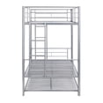 thumbnail image 5 of Harper & Bright Designs Twin Size Metal Bunk Bed with Trundle, Twin Over Twin Metal Bunk Bed Frame for Bedroom, Silver, 5 of 6