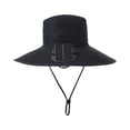 thumbnail image 2 of Gorro de pescador solar con USB recargable para hombres, protección solar de ala ancha, gorra de malla transpirable para exteriores de verano, 2 of 8