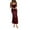 Wine, variant on Womens Maxi Dresses Crew Neck Long Sleeve Midi Evening Gowns Ball Dress Elegant Wedding Guest Cocktail Party Dress