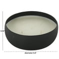 thumbnail image 3 of DecMode Black Metal Eucalyptus Spa Scented Textured 63oz 5 Wick Candle with White Wax, 3 of 9