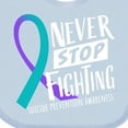 thumbnail image 4 of Inktastic Never Stop Fighting Suicide Prevention Awareness Ribbon Boys or Girls Baby Bib, 4 of 4