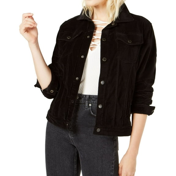 Hudson Womens Trucker Jacket, Black, X-Small