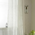 thumbnail image 4 of VOGOL White Leaves Embroidered Sheer Curtain Panels Set of 2, Farmhouse Airy Voile Sheer for Bedroom, 52x84 inches, Rod Pocket, 4 of 7