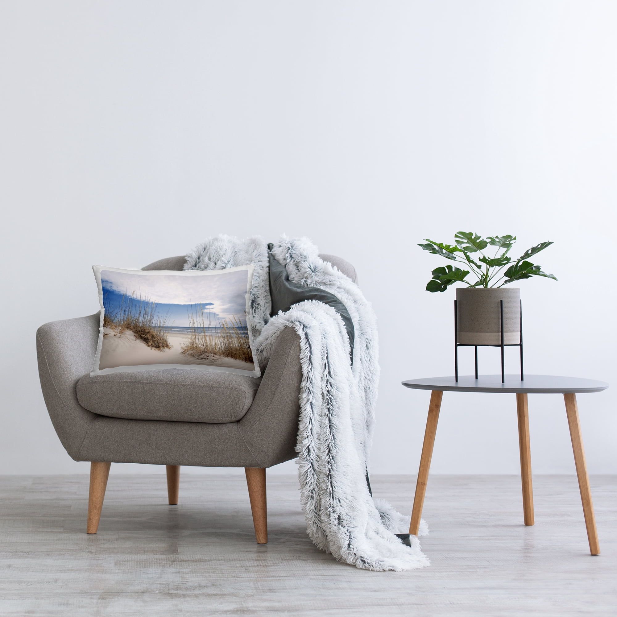 Stupell Industries Sea Oats Along Sandy Dunes Decorative Printed Throw Pillow, design by Natalie Carpentieri, 14 x 7 x 20