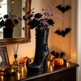 thumbnail image 3 of Clearance! Gothic Witch Boot Vase, 10" Halloween Spooky Flower Vase Plant Pots, 3D Printed Halloween Centerpiece Decorative, for Indoor Outdoor Home Office Decor, 3 of 6