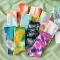 thumbnail image 4 of ZSQDM Women's Socks Adult Fall And Winter New Tie Dye Mid Calf Socks Couple Socks Street Personality Hip Hop Skateboarding Socks Ankle Athletic Running Socks, 4 of 4