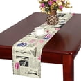 thumbnail image 2 of MKHERT Vintage Patchwork of Newspaper Lip Print New York Table Runner Home Decor for Home Kitchen Dining Wedding Party 16x72 Inch, 2 of 3