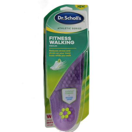 Dr. Scholl's W 6-10 Fitness Walking Arch & Heel Support Insoles 1 Pair (Best Shoe Insoles For Walking)