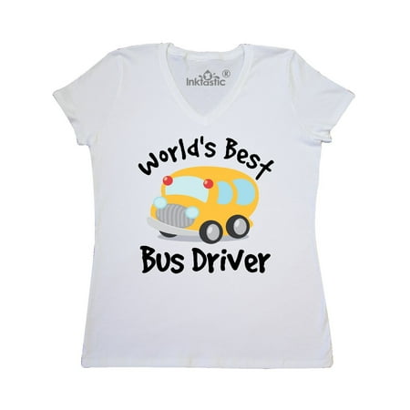 Worlds Best School Bus Driver Women's V-Neck (Best School Clothes Sales)